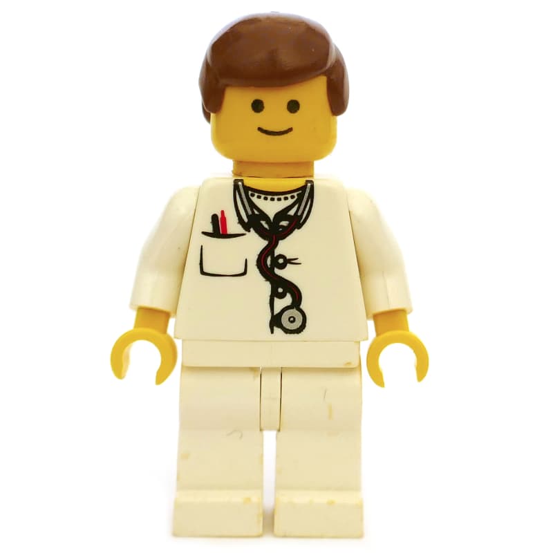 Doctor - White Torso, Stethoscope, White Legs, Reddish Brown Hair