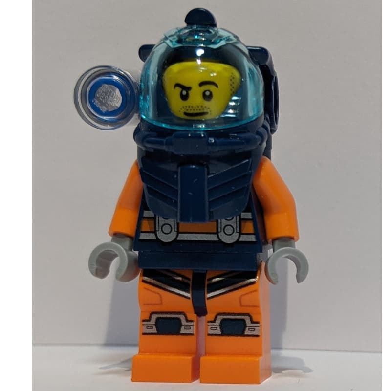 Diver - Dark Blue Torso, Orange Legs, Dark Blue Helmet
