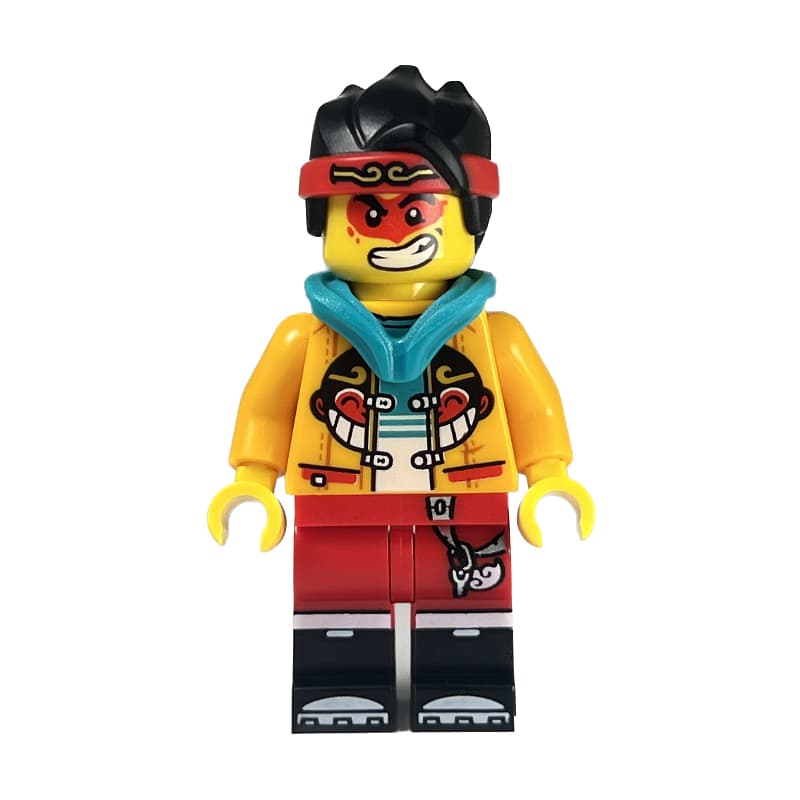 Monkie Kid, Dark Turquoise Hood, Red Eye Make-up