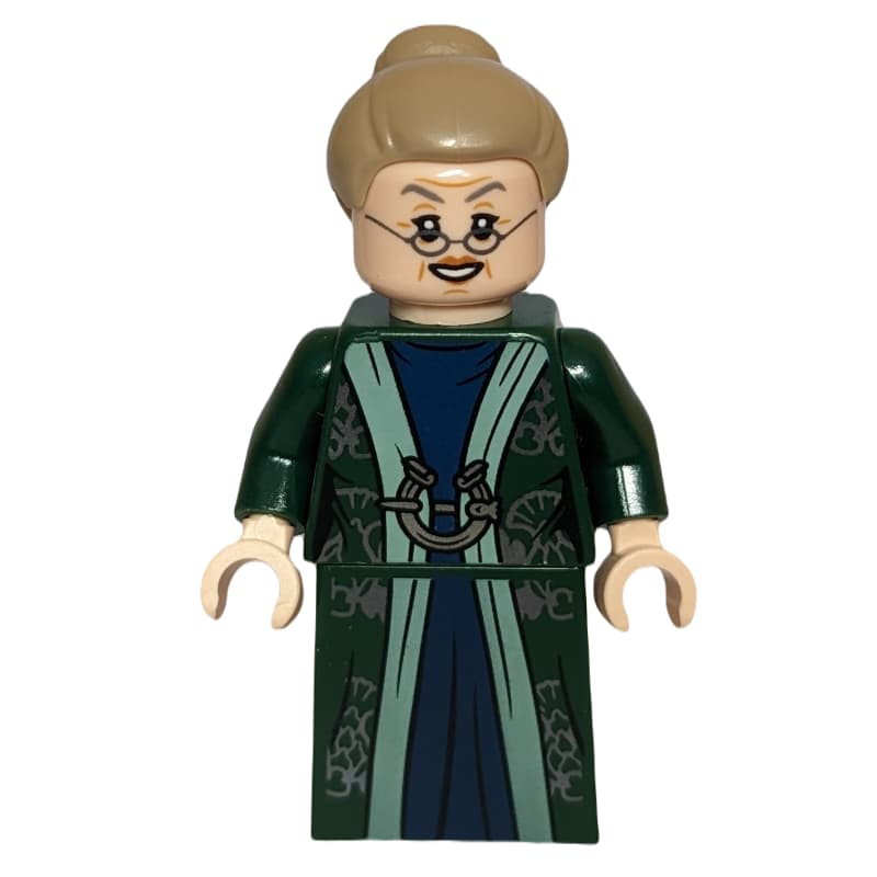 Professor Minerva McGonagall, Dark Green Robes, Dark Tan Hair, Printed Skirt