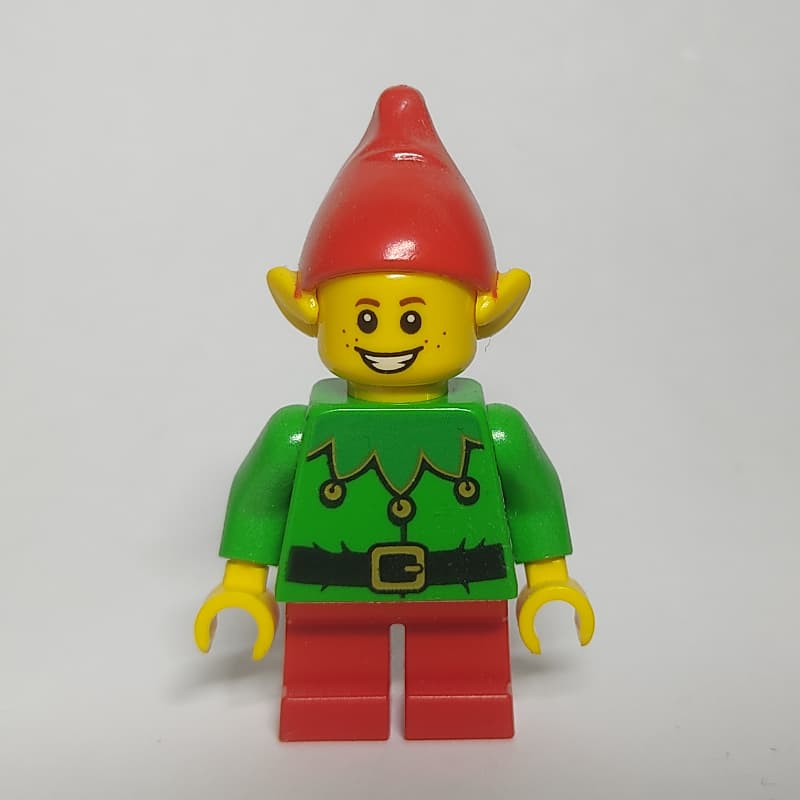 Elf - Bright Green Torso, Red Legs, Red Hat