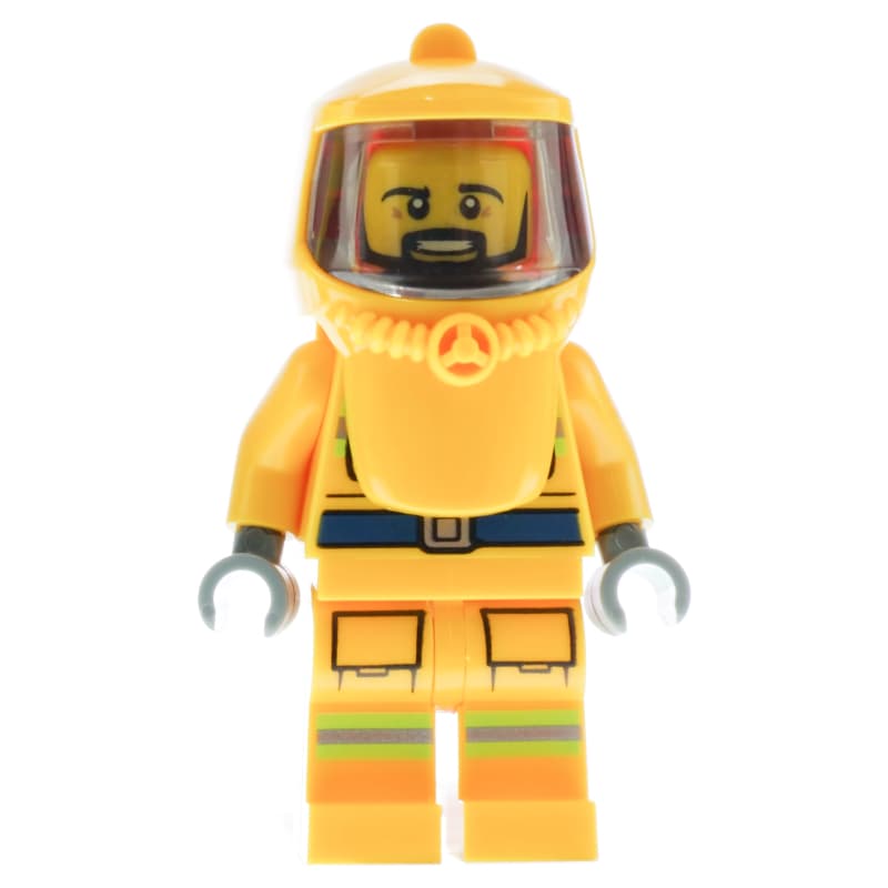 Firefighter, Bright Light Orange Hazmat Suit