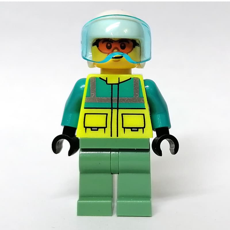 Pilot, Vibrant Yellow Safety Vest, White Helmet