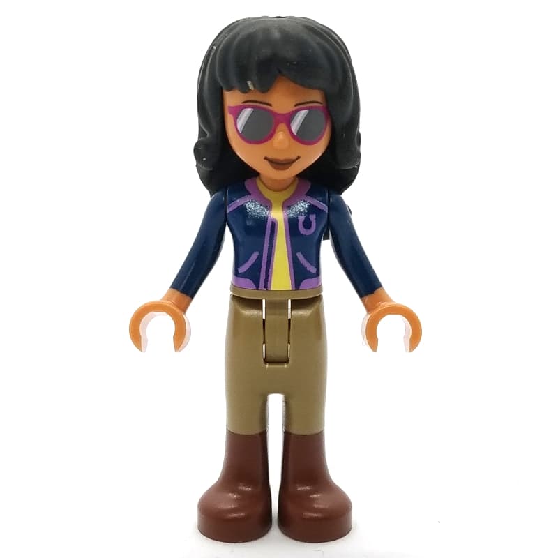 Savannah - Dark Blue Jacket, Dark Tan Pants, Black Hair