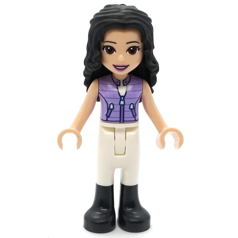 Emma - Lavender Jacket, White Pants, Black Hair