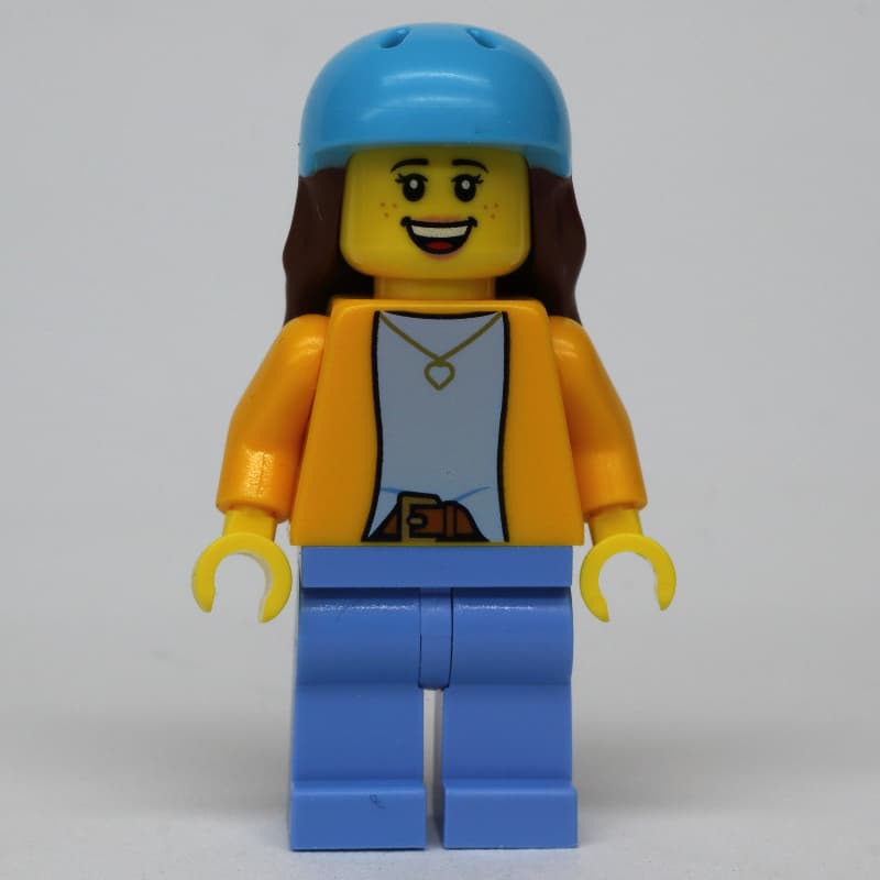 Orange Torso, Medium Blue Legs, Medium Azure Helmet