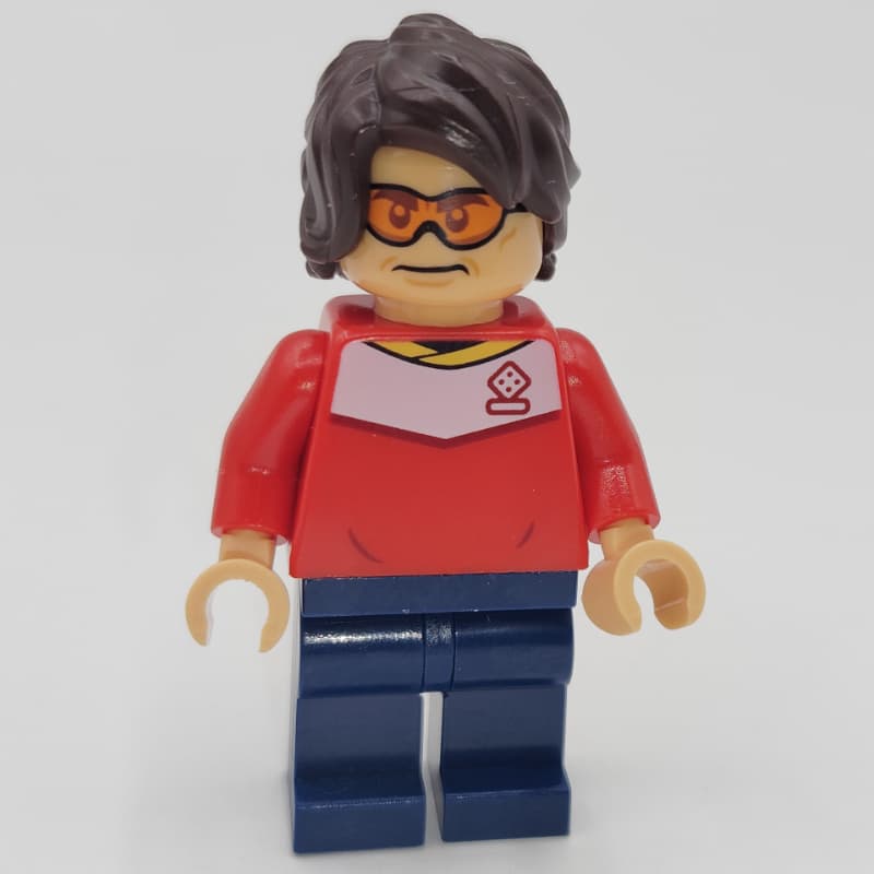 Soccer Fan, Red Soccer Jersey, Orange Glasses