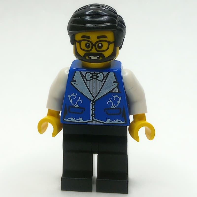 Blue Torso, Black Legs, Black Hair