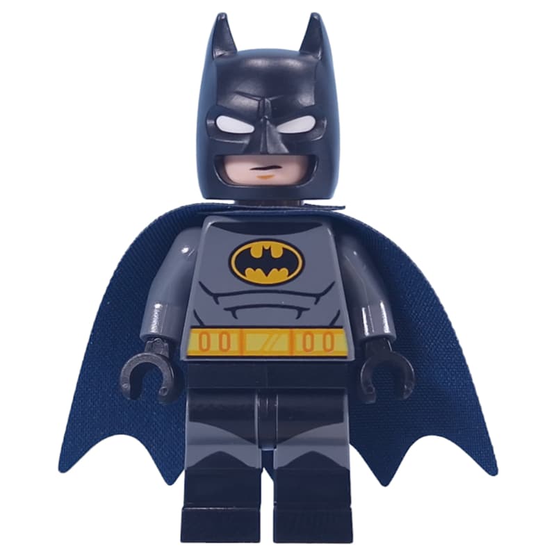 Batman, Dark Bluish Grey Suit, Black / Dark Blue Cape, Black Cowl