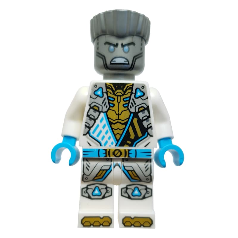 Zane, White Suit, Silver Hair, Angry