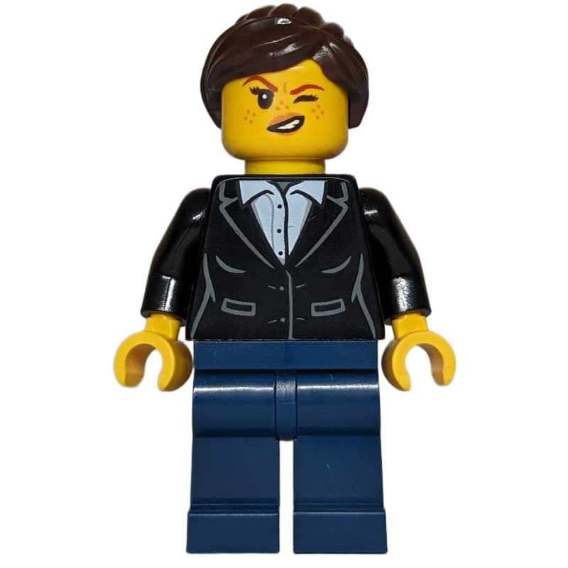 Robber, Black Torso, Dark Blue Legs, Dark Brown Hair