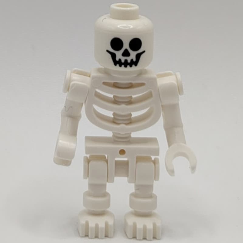 Skeleton, Standard Face, Bent Arms, One Vertical and One Horizontal Hand Clips, 78132 Torso