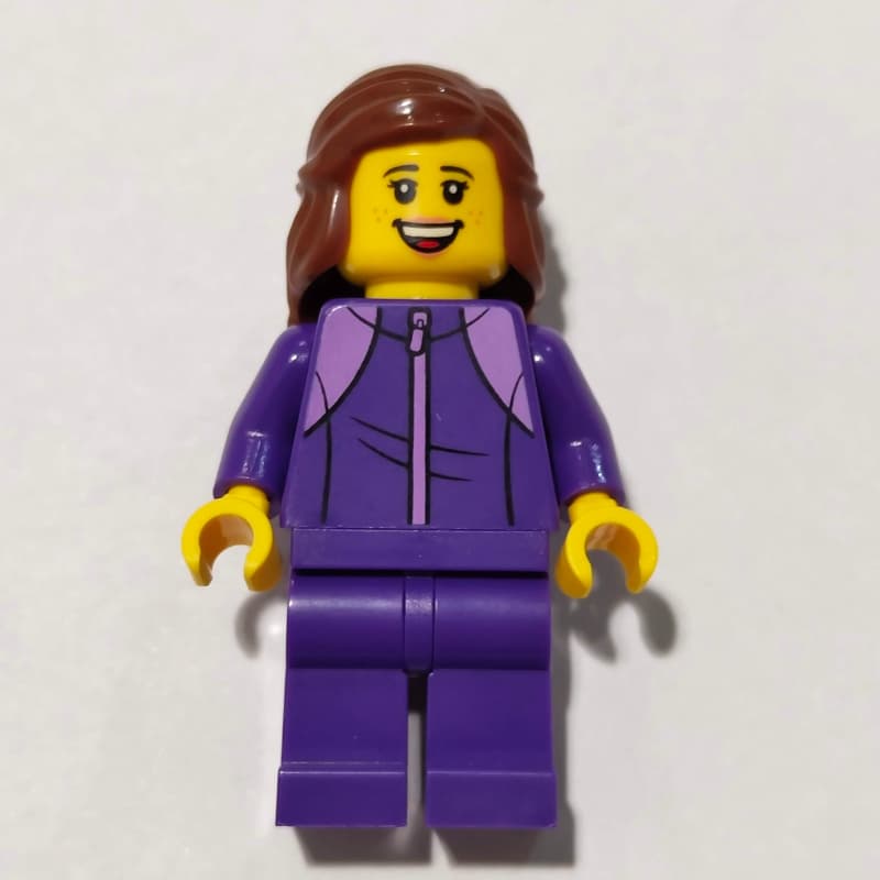 Hiker, Dark Purple Tracksuit, Reddish Brown Hair