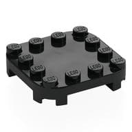 Plate Round Corners 4 x 4 x 2/3 Circle with Reduced Knobs
