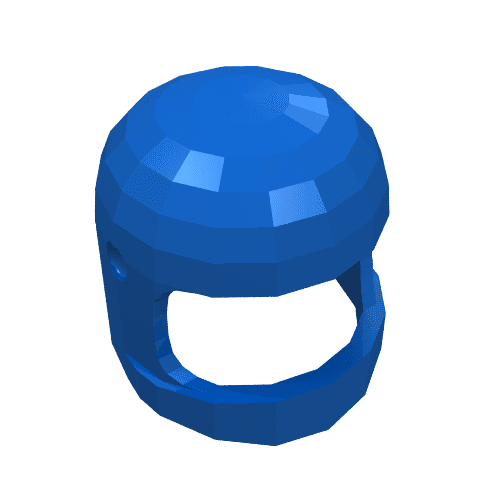 Helmet Classic with Thick Chin Guard and Visor Dimples