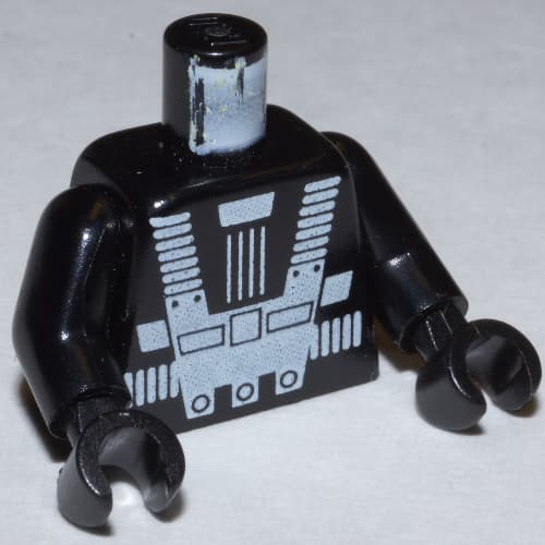 Torso, Space Suit, Blacktron I Print, Black Arms and Hands